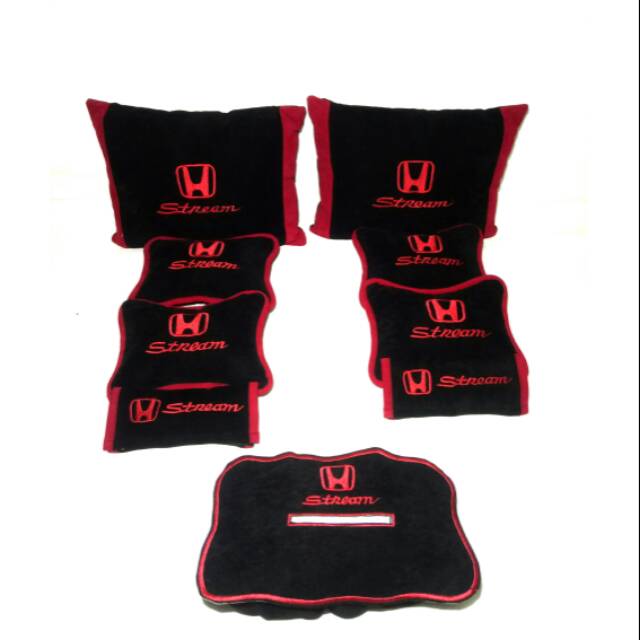 Honda Stream Bantal aksesoris mobil Custom Hitam merah