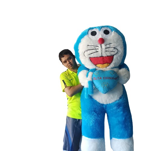 TERMURAH Doraemon berdiri bulu rasfur super jumbo 1,5m