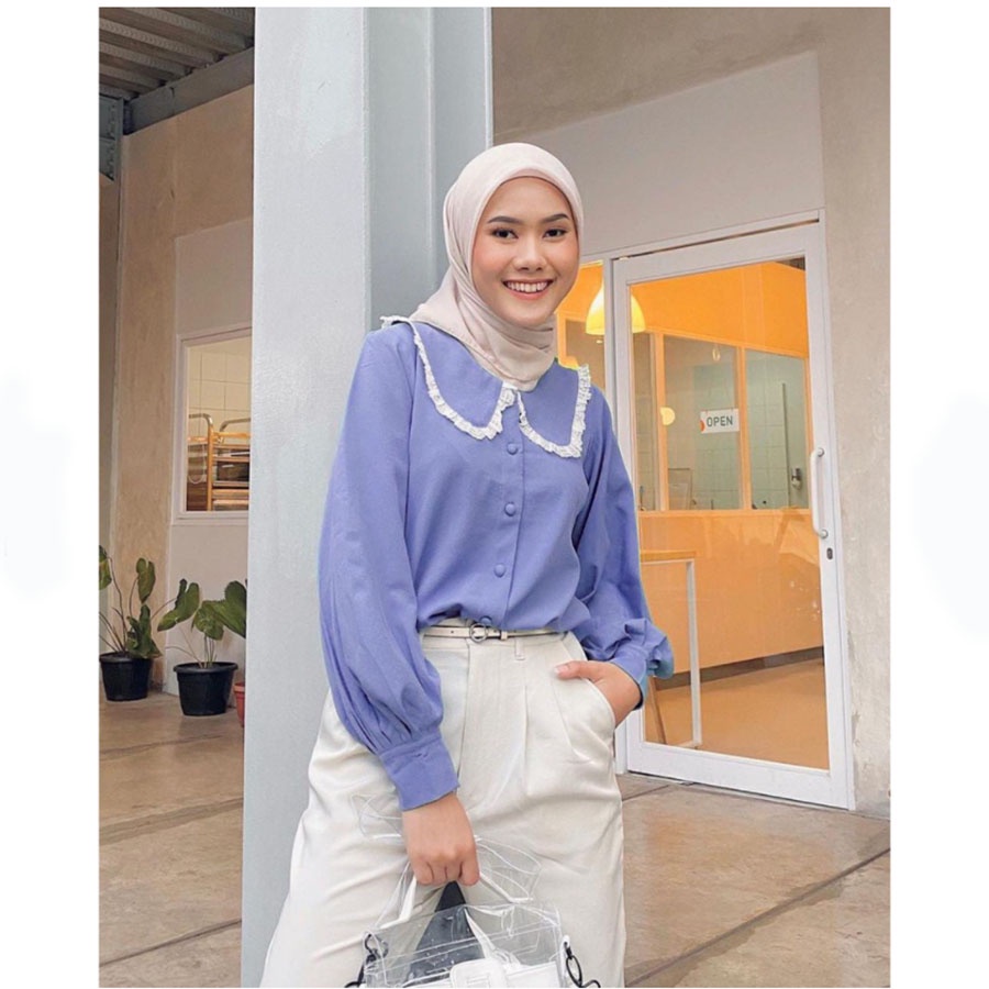 Syarla Blouse Atasan Top Fashion Korea Remaja Muslim Wanita Terlaris