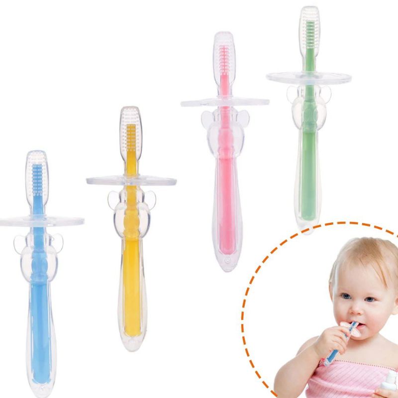 Sikat Gigi Silikon Lembut Baby Tooth Brush Teether Bayi Gigitan Bayi  Mainan Bayi