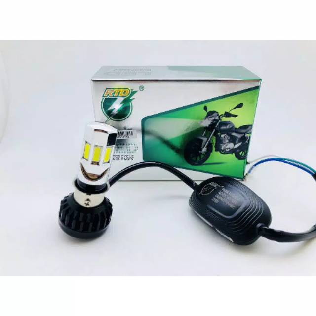 Lampu LED 6 sisi rtd/ Lampu LED H6 H4 AC DC 6 mata original motor