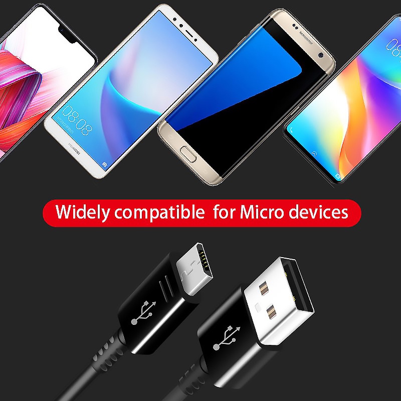 Kabel Data / Charger Micro USB 2A Fast Charging Untuk Samsung