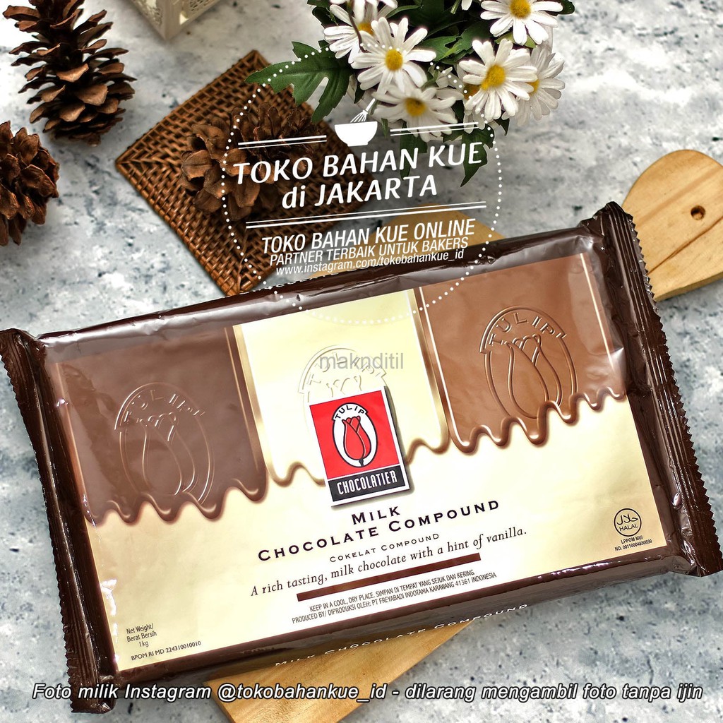

Coklat Tulip Batang Milk Chocolate Compound Cokelat Tulip Cocoa 1 kg