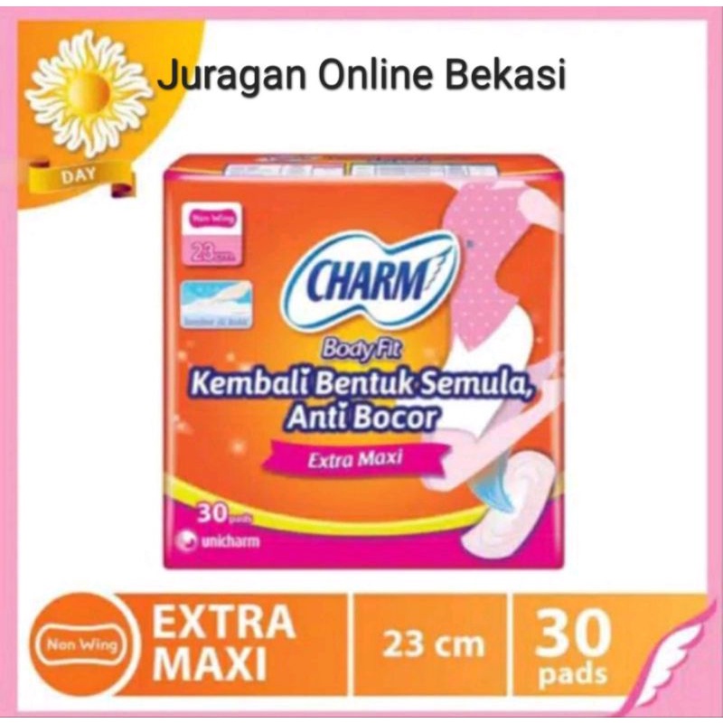 CHARM BODYFIT EXTRA MAXI NON WING 23cm isi [30pcs]