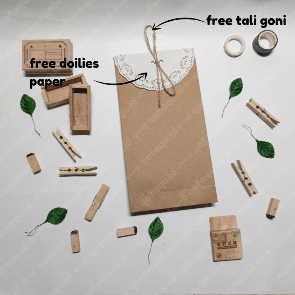 

QOTAQU Tas Kertas | Tas Souvenir | Paper Bag Doilies 13,5 x 5,5 x 25,5 cm