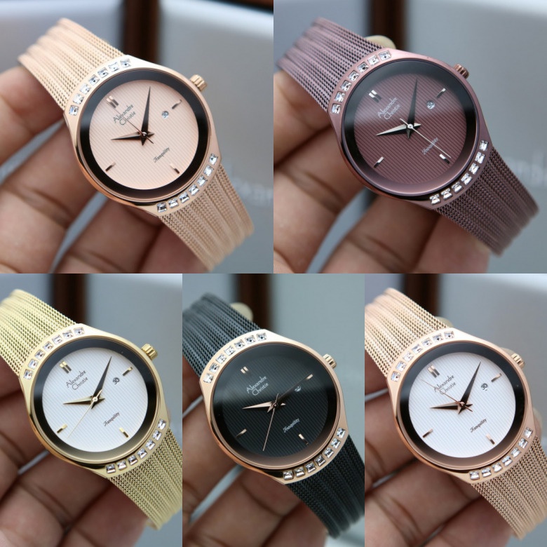 JAM TANGAN WANITA ALEXANDRE CHRISTIE AC 2668 RANTAI PASIR ORIGINAL GARANSI RESMI 1 TAHUN