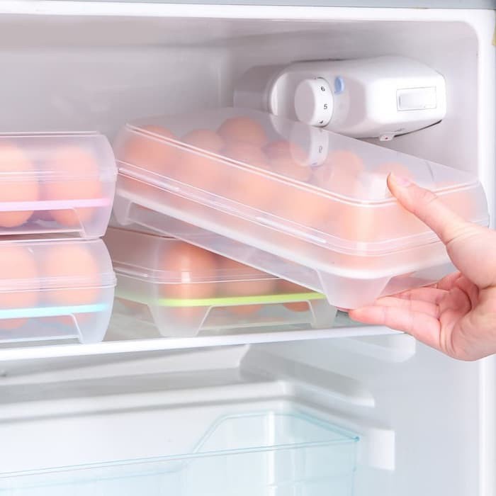 INFY - R570 Kotak Telur / Tempat Penyimpanan Telor/ Box Telur 15 Sekat / Egg organizer