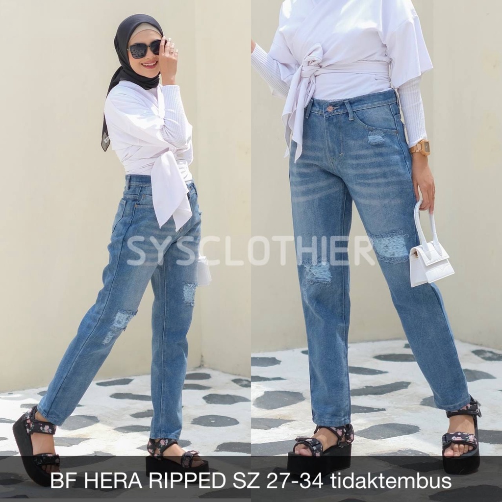 CELANA JEANS WANITA BF HERA RIPPED