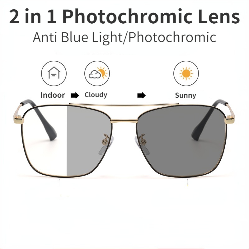 Kacamata Photochromic Anti Radiasi Anti Blue Ray Transition Untuk Pria Dan Wanita