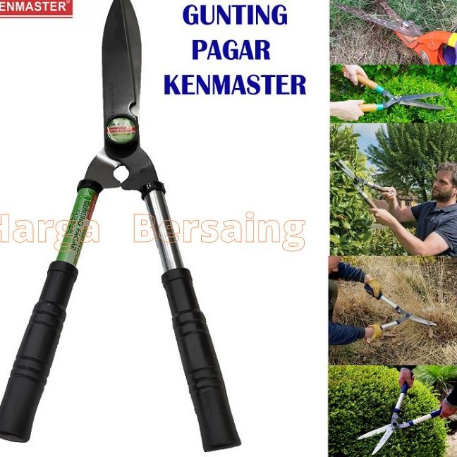 ✩ Kenmaster Gunting Rumput Gunting Ranting Pagar Taman Bonsai Gagang Besi Besar Jumbo Tajam ☝