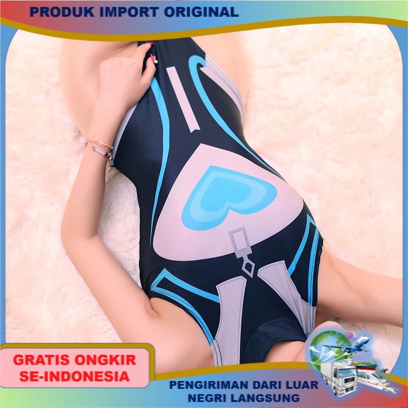 Import Lingerie Wanita Cosplay Tinggi Garpu Anime Sukumizu atasan perempuan tanpa lengan set celana 