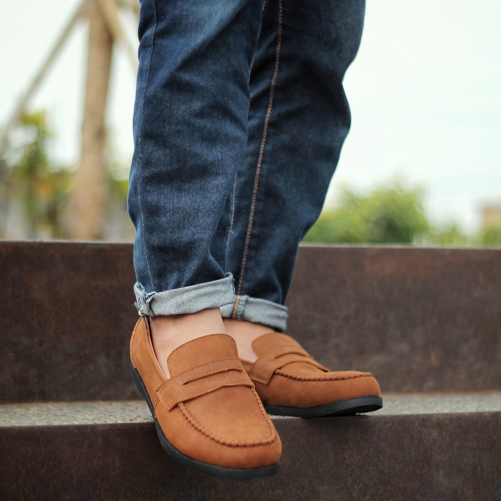 MELISMATIC BROWN |FORIND x Reyl| Sepatu Loafers Penny Klasik Vintage Klasik Ori Loafer Slip Footwear