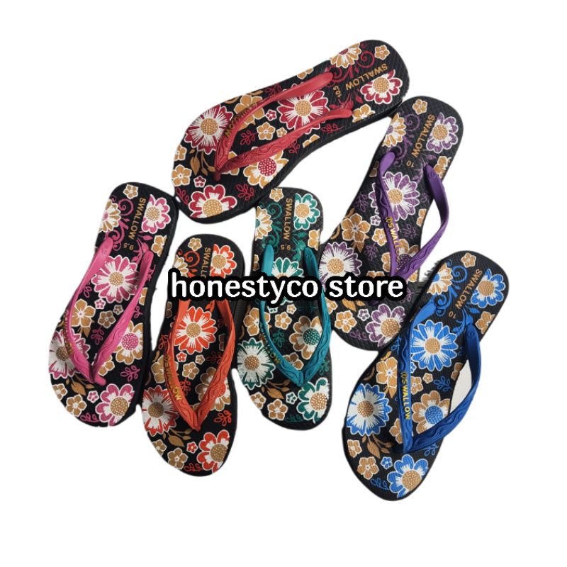 Sandal Swallow Wanita Floral Sepasang HONESTYCO