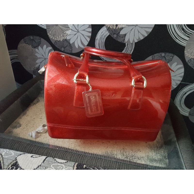 TAS FURLA JELLY RED