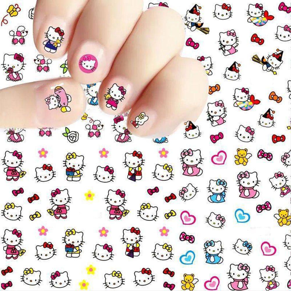 Nickolas1 Stiker Kuku Anak 30Pcs /set Lucu Perekat Diri Manikur Aksesoris Kartun Nail Art Dekorasi