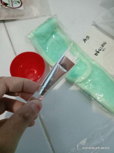 Paket Perlengkapan Masker Organik Isi Mangkok Bando Kuas Spatula Pengaduk