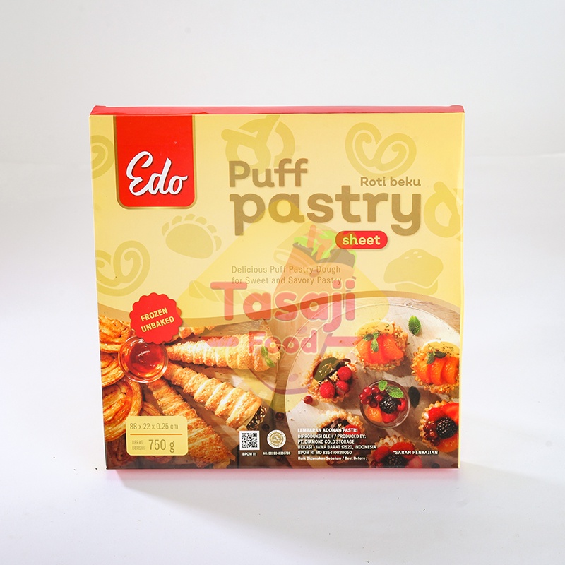 Edo Puff Pastry 750 gr Kulit Pastry Zuppa Frozen