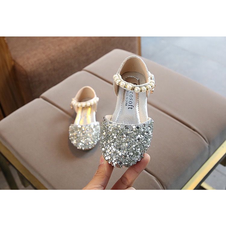 Sepatu Flat Anak Cewe Sparkling Diamond