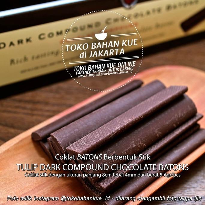 

Stik Coklat Chocolate Batons Compound Sticks Tulip Baton Cocoa 1.5 Kg