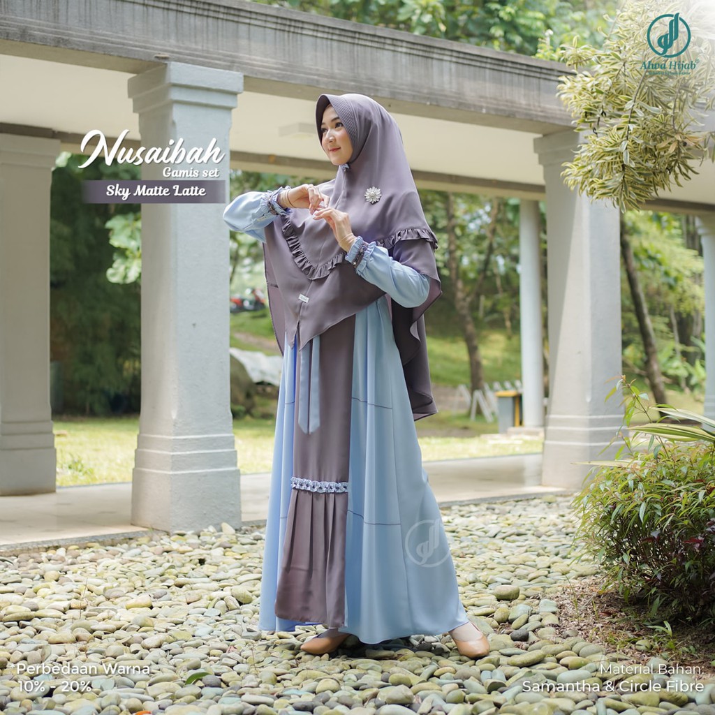 Nusaibah Gamis Set by Alwa | Gamis Remaja Dewasa Set Khimar Syar'i