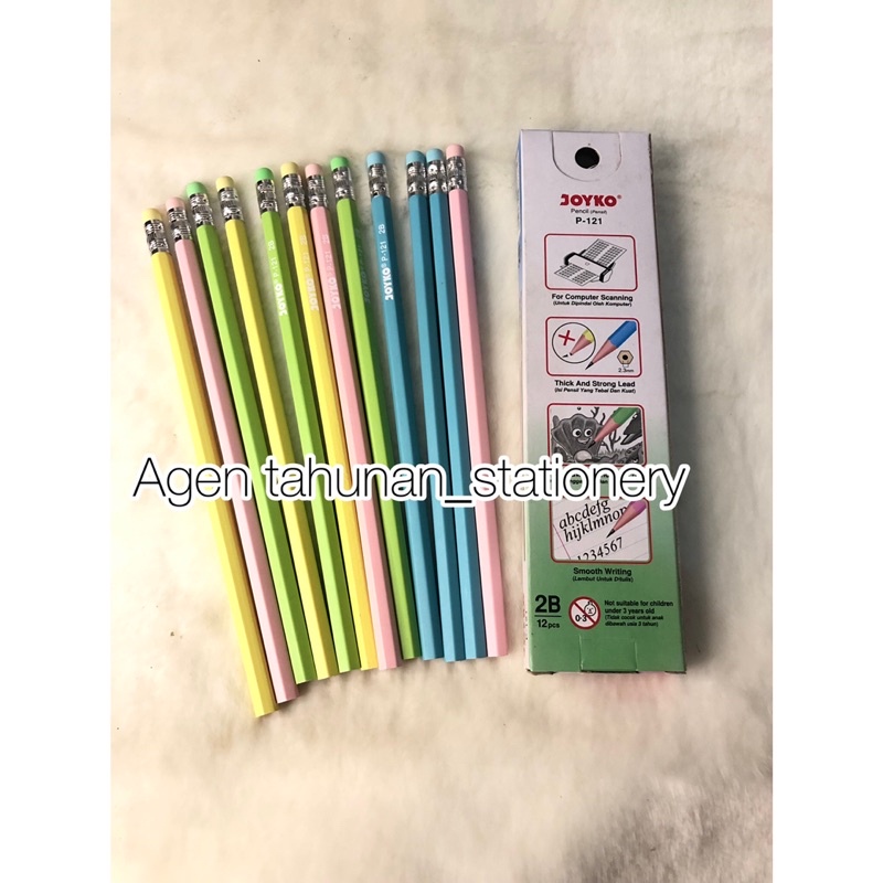 

PENSIL JOYKO 2B DENGAN PENGHAPUS P-121 (1Pack isi 12pcs)