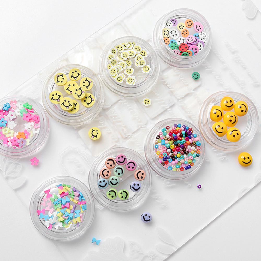 Rebuy Smiley Face Nail Jewelry Bunga Jepang Ikatan Simpul DIY Nail Art