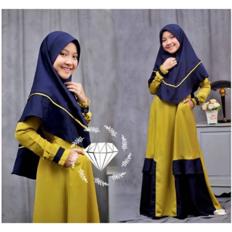 SHALIHA SYARI TEEN gamis anak remaja khimar cadar wolfis original shofiya orinaura intanaka hamiz