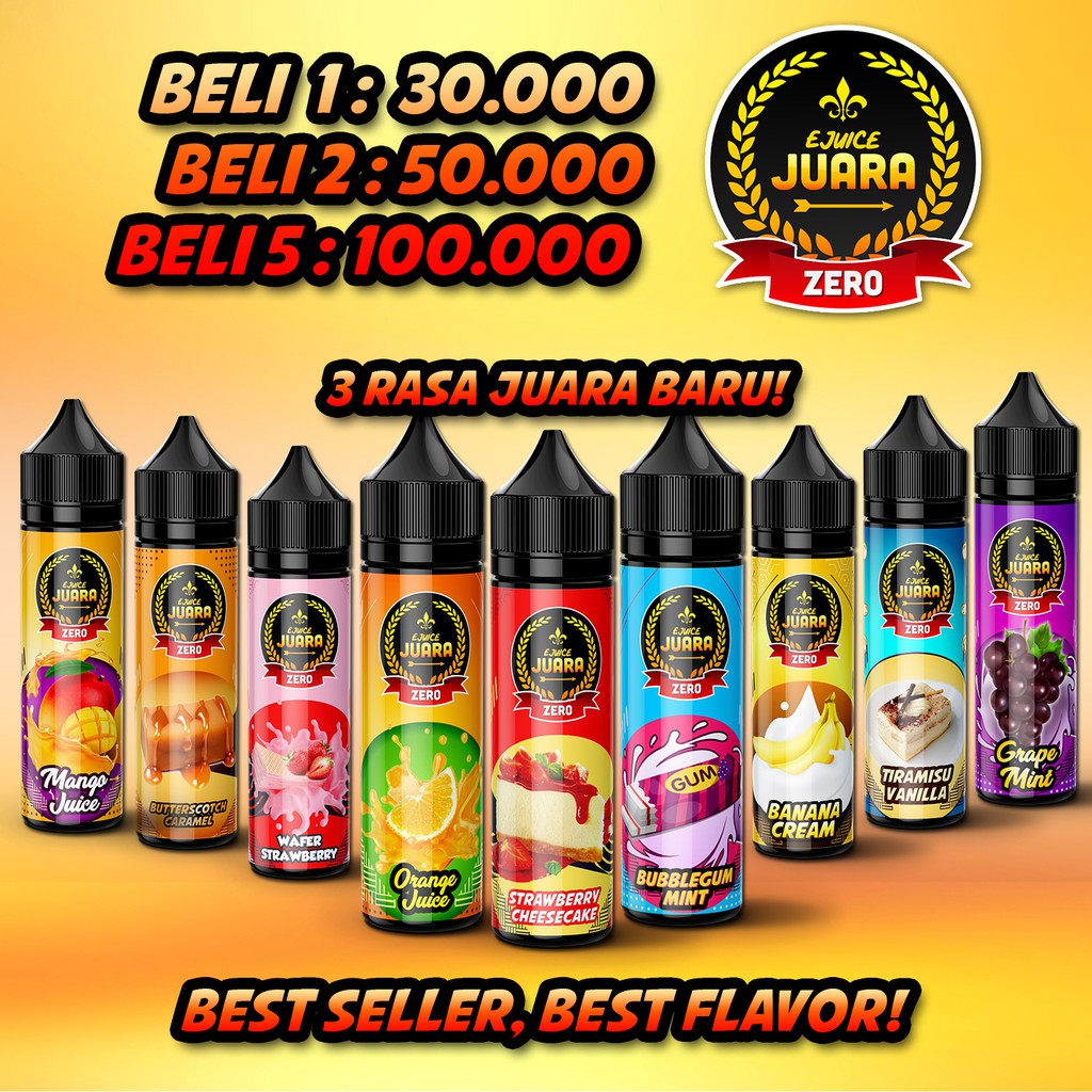 Juara Juice Zero 60ml 0mg Liquid Murah Enak Aman Shopee Indonesia