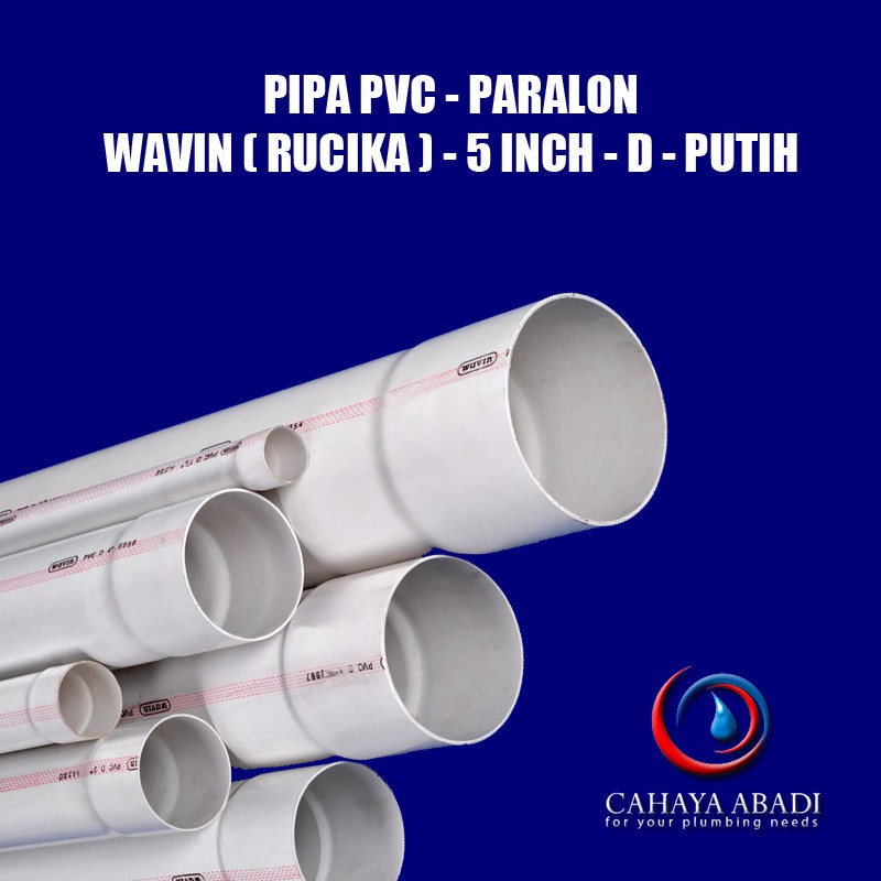 GROSIR - PIPA AIR PVC - RUCIKA - 5 INCH - D - PUTIH