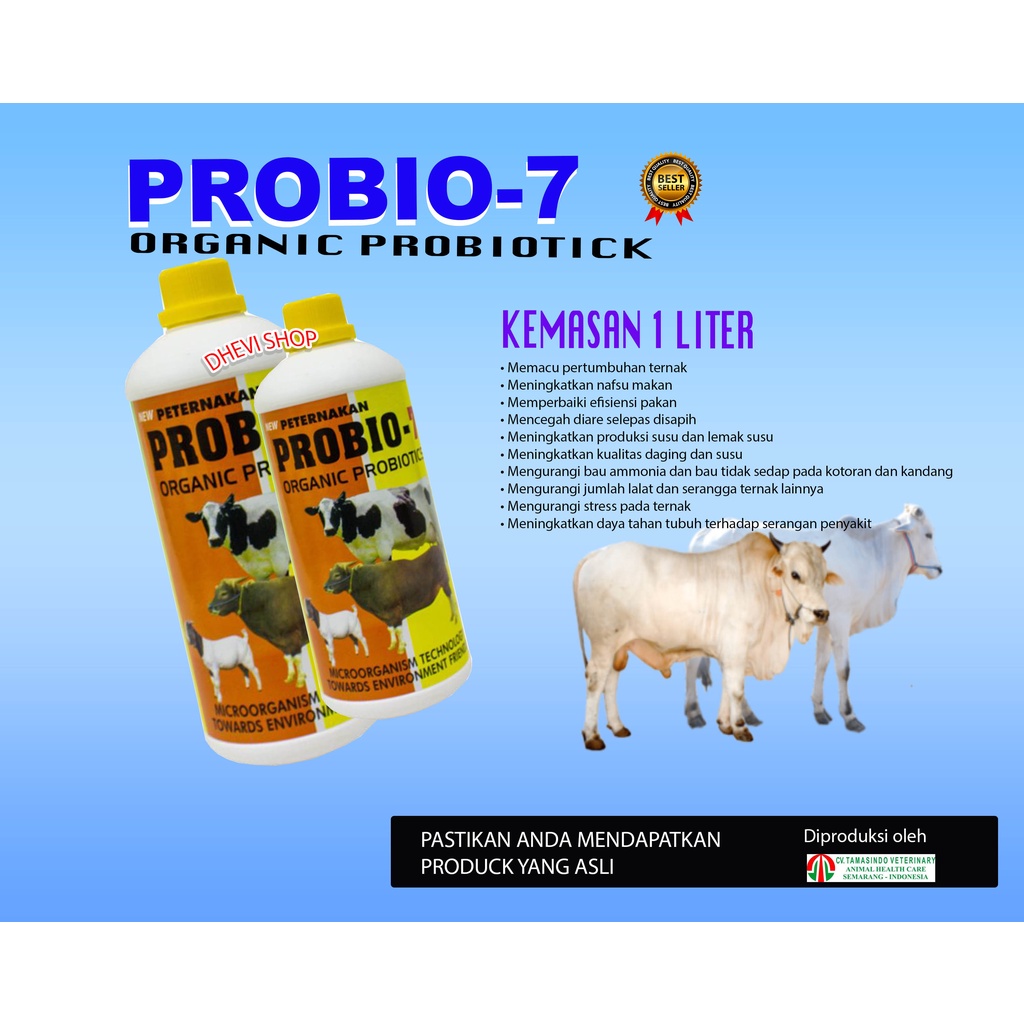 PROBIO 1 LITER-VITAMIN PENGGEMUK SAPI-OBAT PENGGEMUK KAMBING-PROBIOTICK SAPI ,KAMBIG, DOMBA,