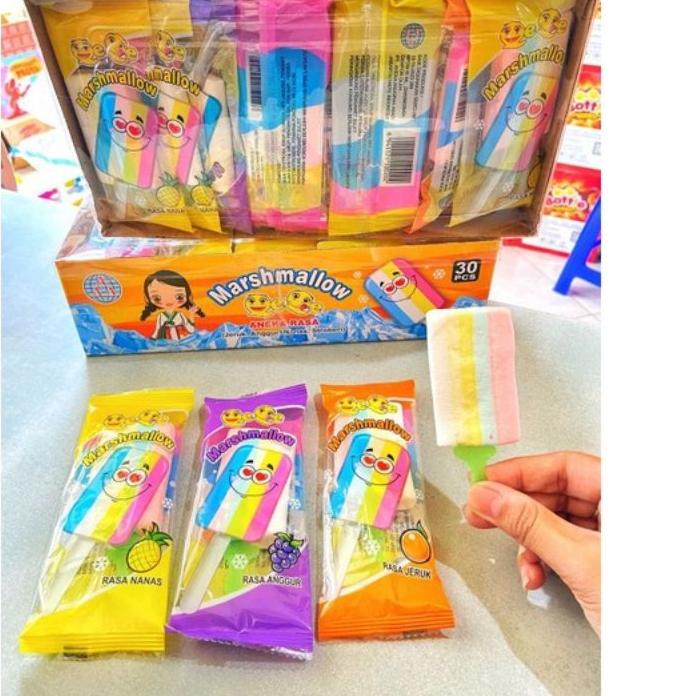 

Terbaik Marshmallow ice cream Qe Qe aneka rasa 1 pack isi 30 murah