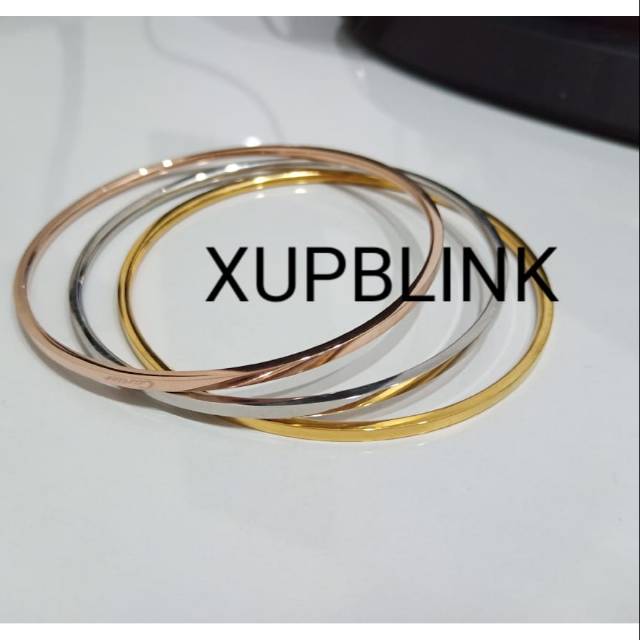 GELANG KERONCONG KOMBINASI GELANG TITANIUM WANITA ANTI KARAT