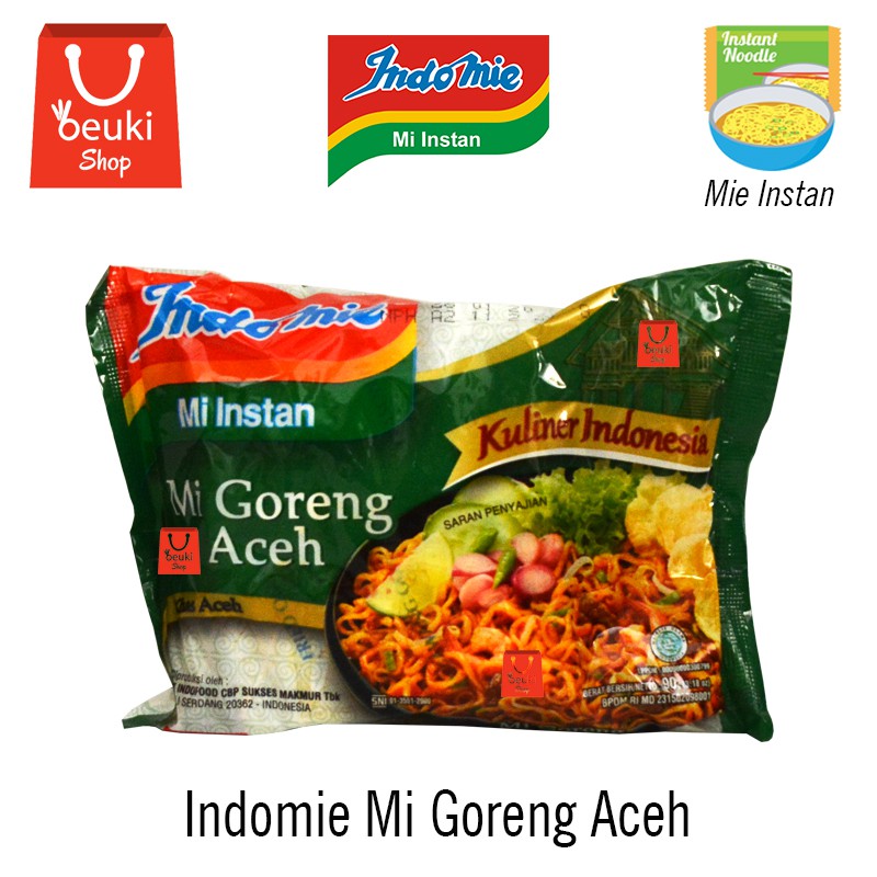 

Indomie Kuliner Nusantara Mi Goreng Aceh Mie Goreng Rasa Ujung Indonesia Khas Aceh - 90gr
