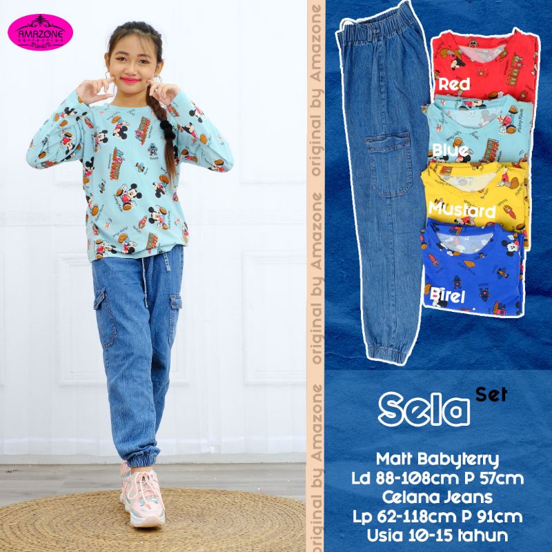 Baju setelan anak tanggung cewek / One Set Anak /Setelan Anak perempuan