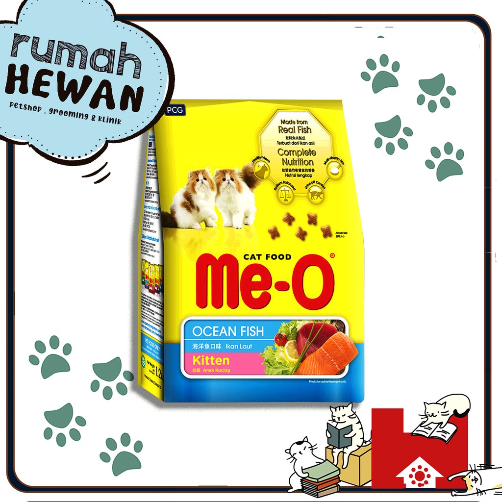 Meo Kitten Oceaan Fish 1,1Kg / Makanan Kucing Me O 1,1 Kg