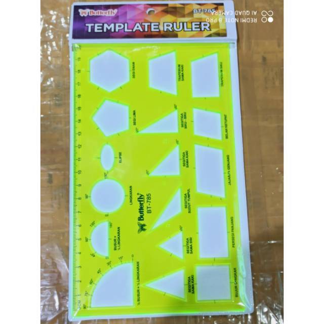 

Penggaris bentuk bangun datar butterfly BT-785
