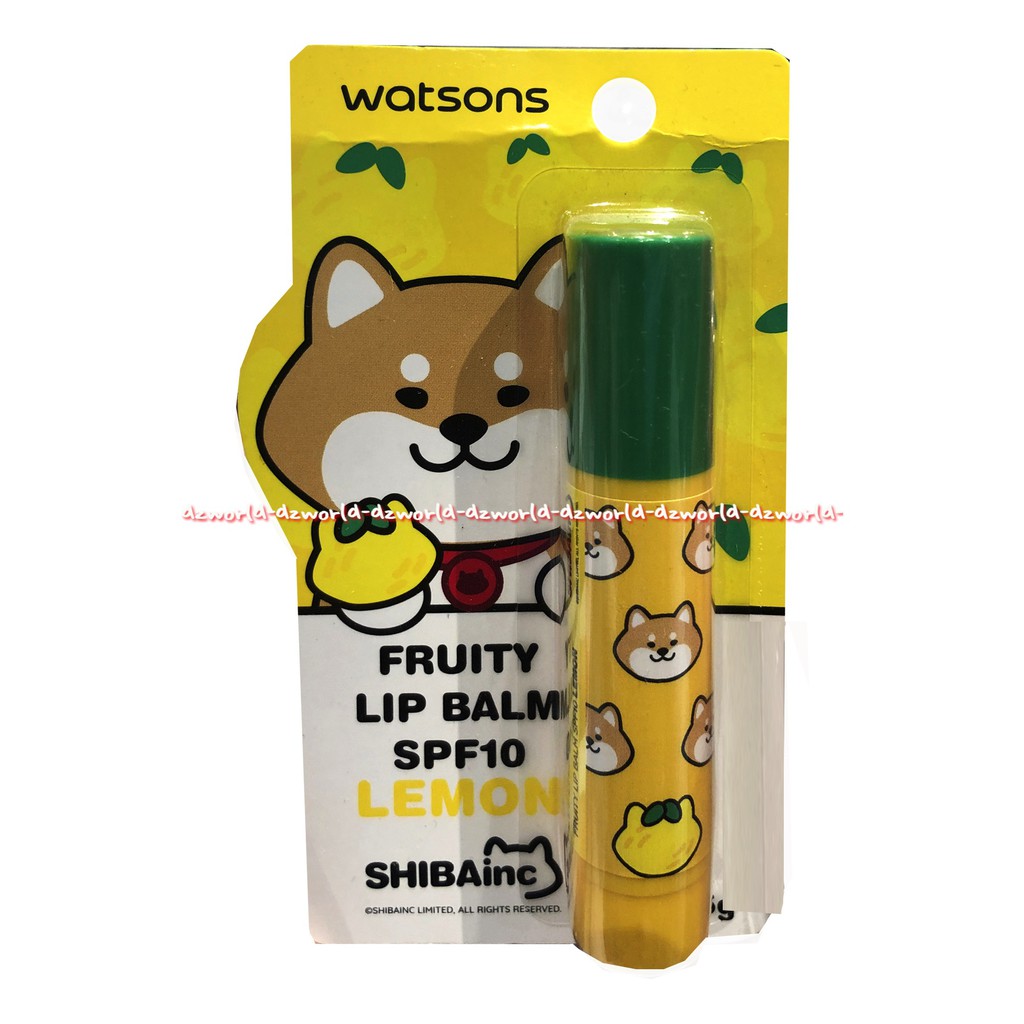 Watsons Fruity Lip Balm SPF 10 Lemon Shibainc 5gr Lip gloss Pelembab Bibir Watson