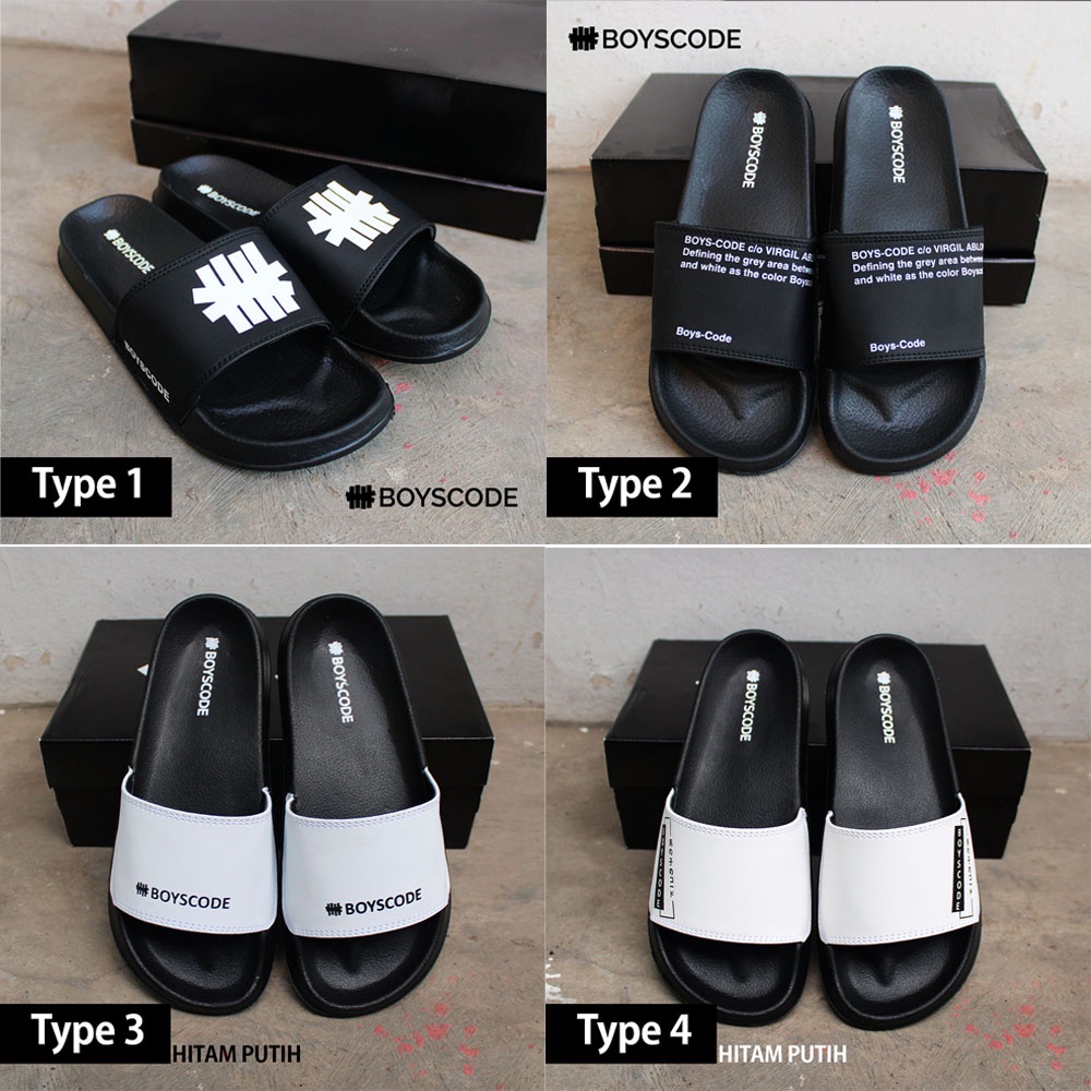 Sandal Selop Distro Pria Boyscode Premium Original + FREE Paperbag / Sandal Slide Pria / Sandal Slop