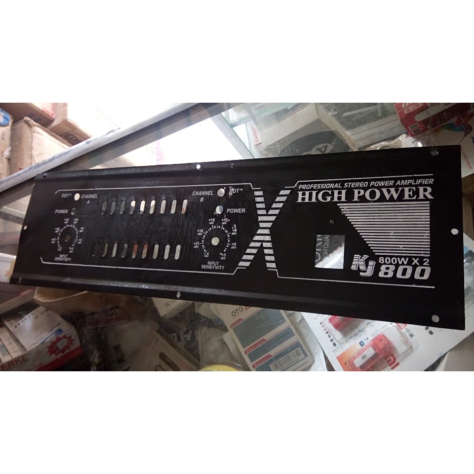 PANEL POWER AMPLIFIER TEBAL KJ800 DEPAN BELAKANG