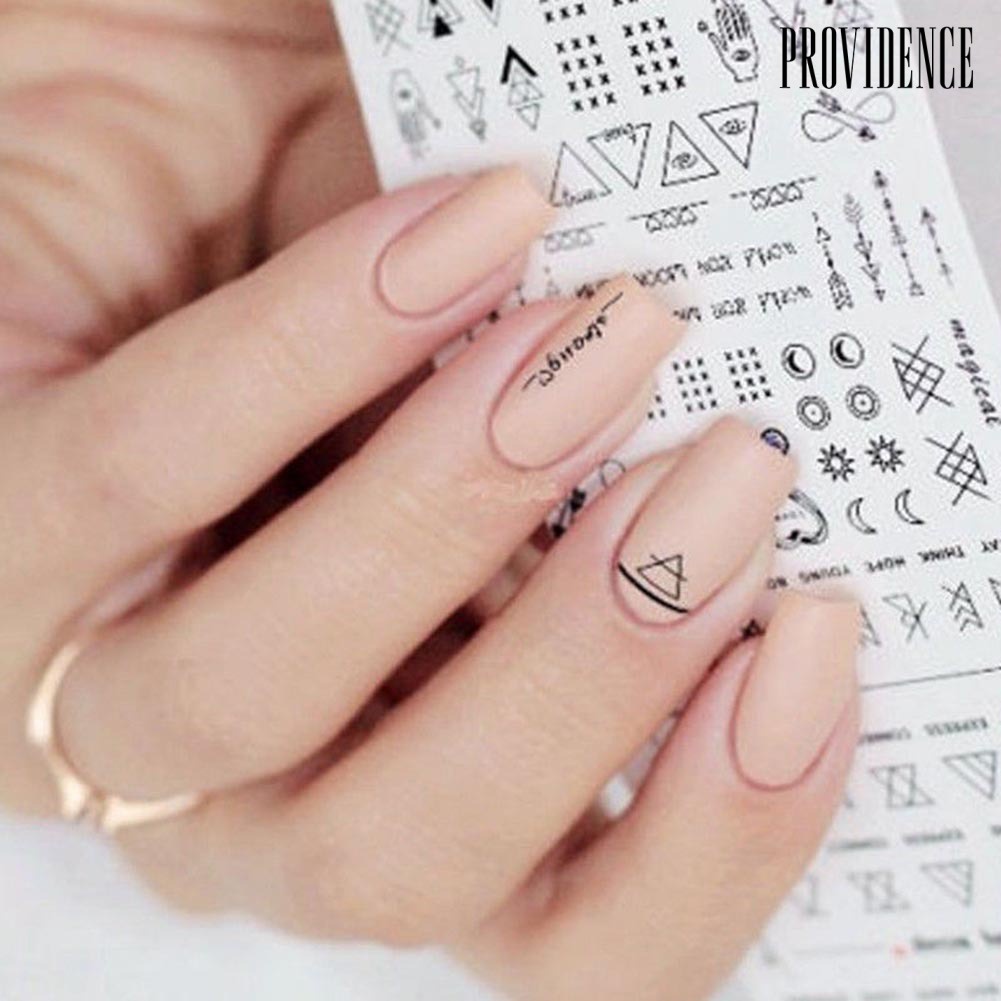 Providence Stiker Decal Transfer Air Multi Motif Untuk Dekorasi Nail Art / Manicure Diy