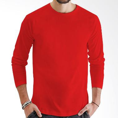 Download Kaos Polos Katun Combed 30s Lengan Panjang Longsleeve Warna Merah Cabe Shopee Indonesia