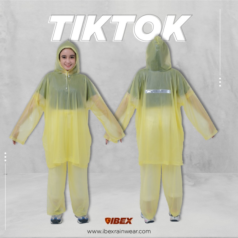 JAS HUJAN TIKTOK PONCHO LENGAN TRANSPARAN IBEX