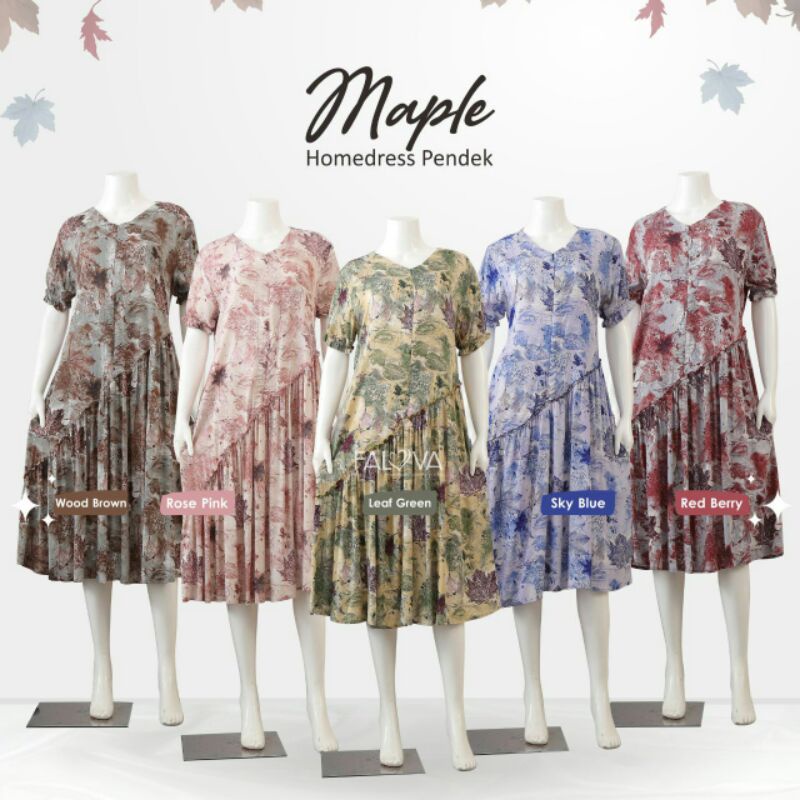 Homedress Pendek MAPLE by Falova / homedress busui bumil / dress menyusui / daster rayon adem