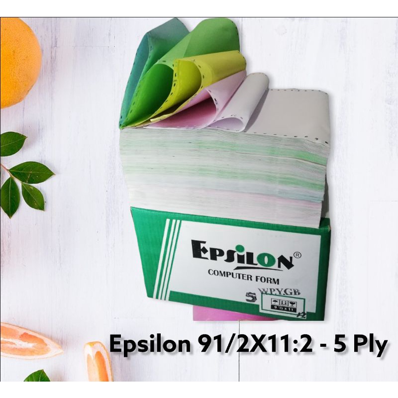 

Epsilon kertas Continious form 91/2x11:2 5 Ply Ncr