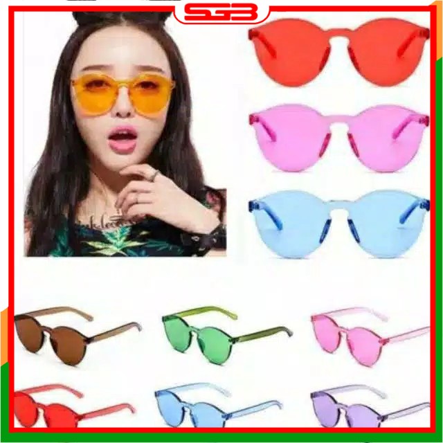 Jual Frameless Sunglasses Transparent Kacamata Transparan Simple Tanpa