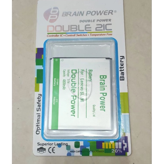 Double Power Battery Batere Batre Baterai Brain Power Lenovo S880 A850 A830 K860 S890 A860 BL198 BL 198