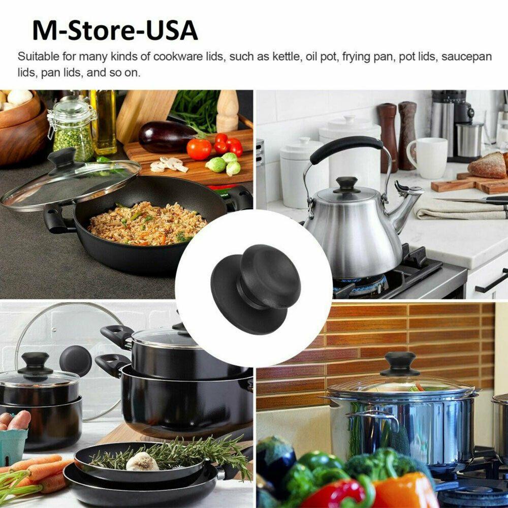 Solighter 2Pcs Knop Tutup Panci Alat Dapur Knob Sekrup Pengganti Handgrip