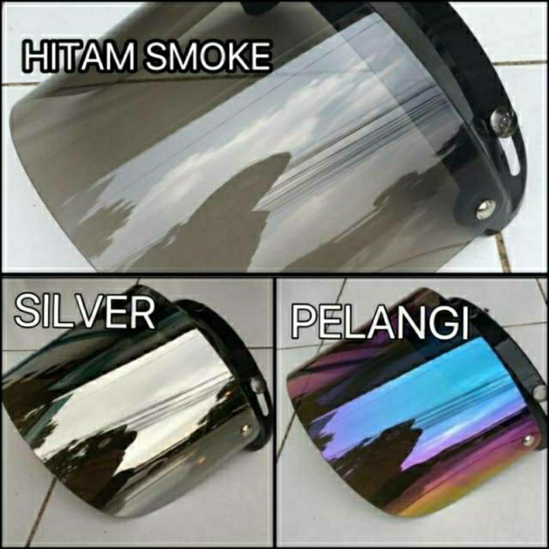 Flat Visor / Kaca Helm Bogo cargloss Datar ori Injak