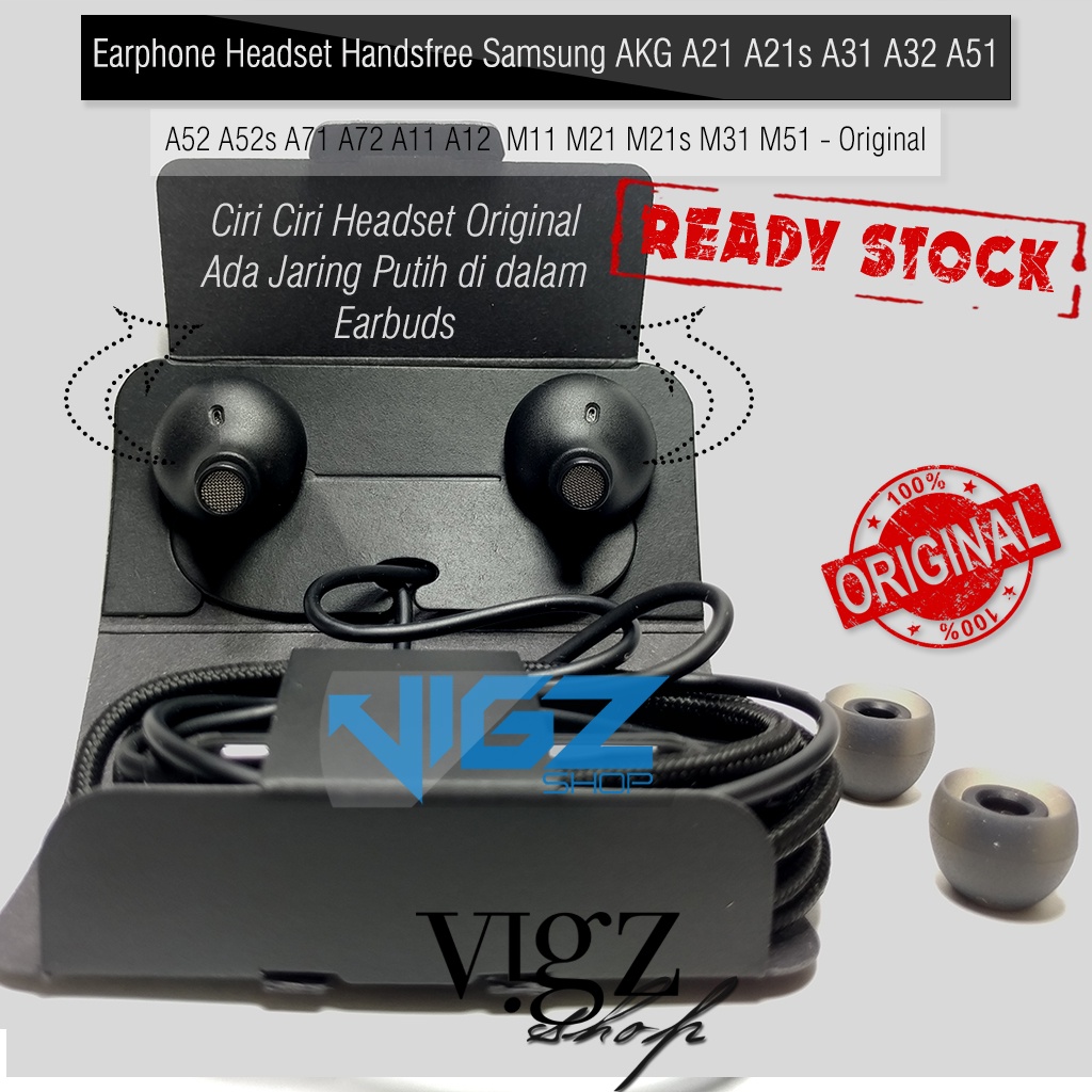 Earphone Headset Handsfree Samsung AKG A21 A21s A31 A32 A51 A52 A52s A71 A72 A11 A12  M11 M21 M21s M31 M51 Original