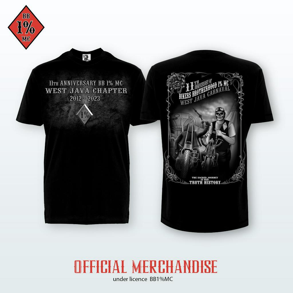 Kaos Bikers Brotherhood 1% MC West Java Carnaval 11th Anniversary Official